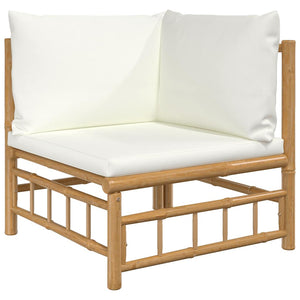Garten Ecksofa mit Kissen, Bambus