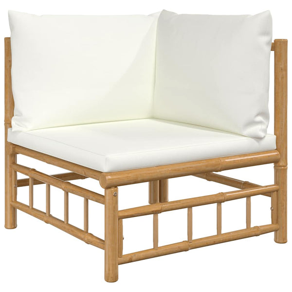 Garten Ecksofa mit Kissen, Bambus
