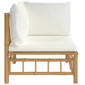 Garten Ecksofa mit Kissen, Bambus