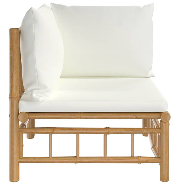 Garten Ecksofa mit Kissen, Bambus