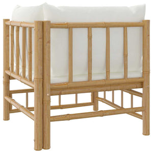 Garten Ecksofa mit Kissen, Bambus