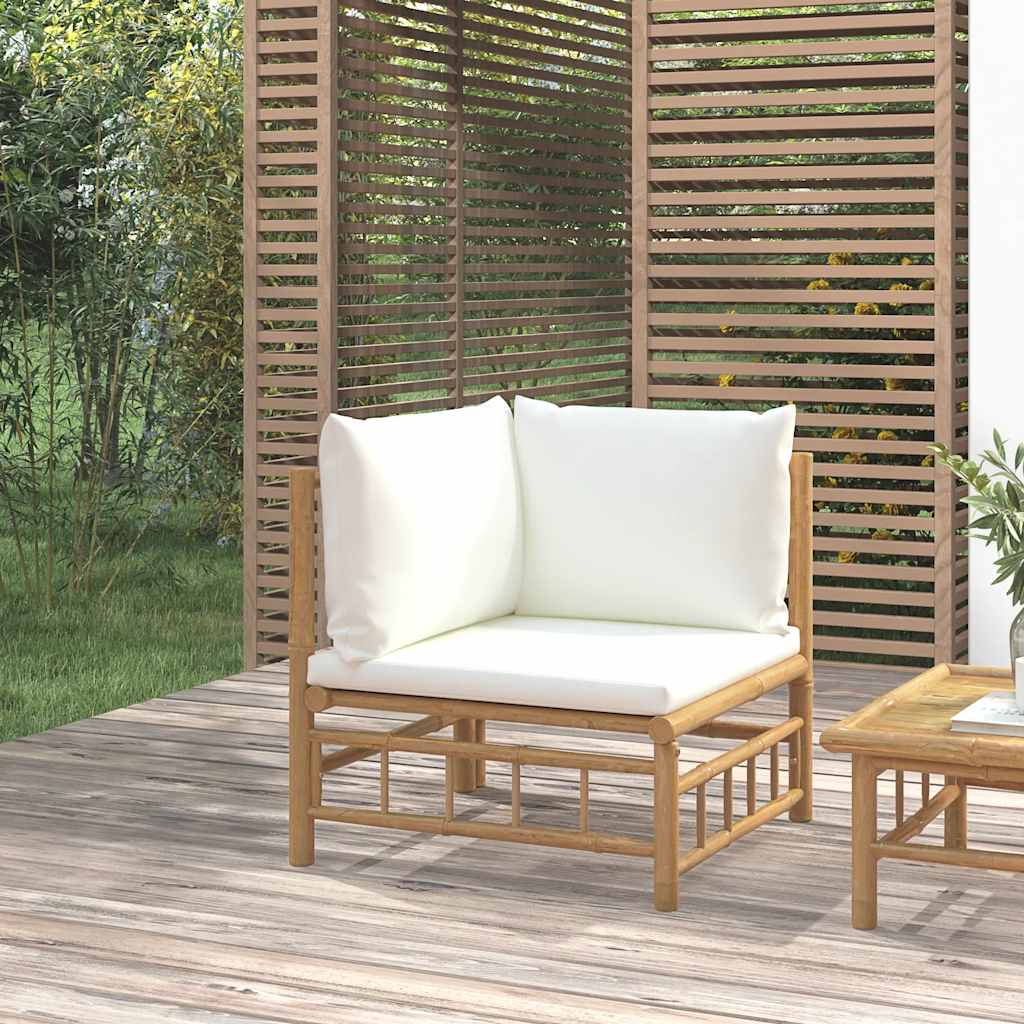 Garten Ecksofa mit Kissen, Bambus
