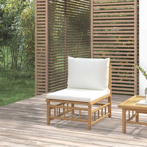 Bambus Garten Mittelsofa mit Kissen