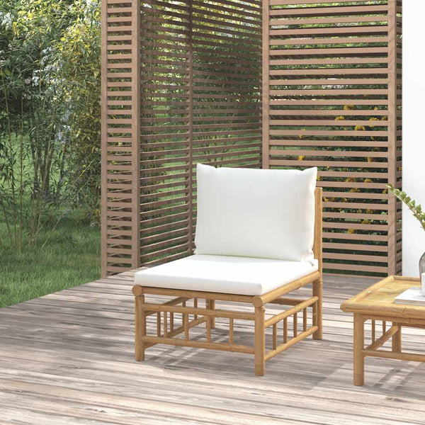 Bambus Garten Mittelsofa mit Kissen