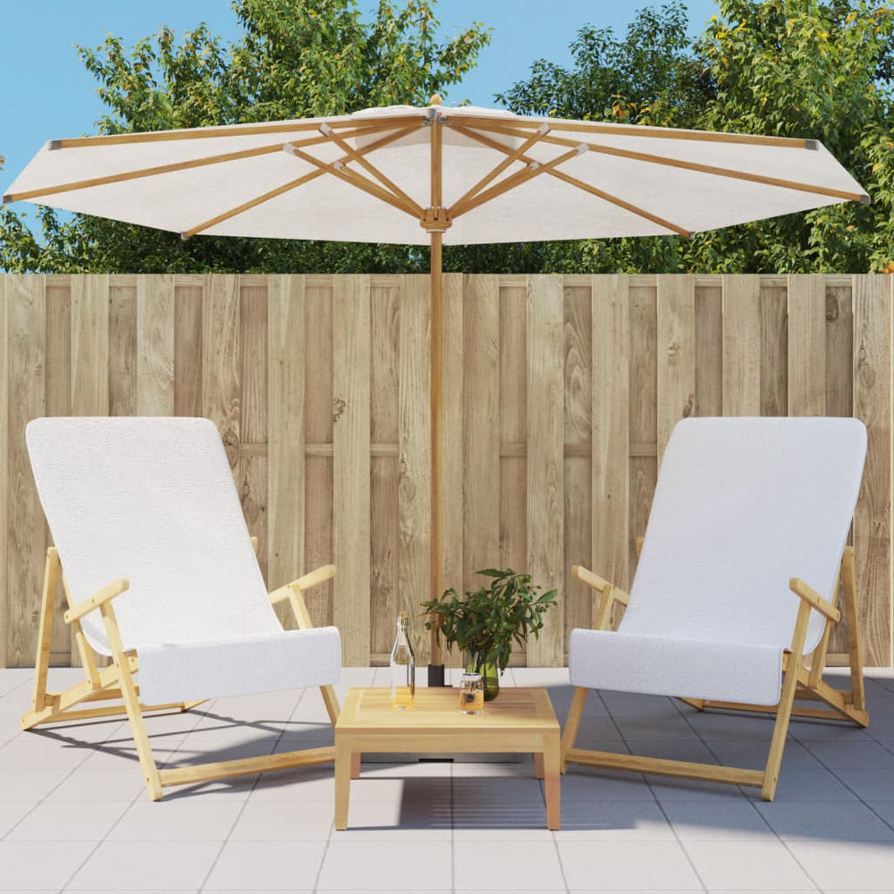 2er-Set Strandtücher Weiß 60x135 cm