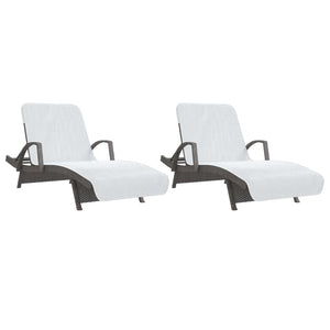 2er-Set Strandtücher Weiß 75x200 cm