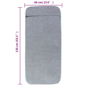 Graue Strandtücher 2er-Set, 60x135 cm, 400 GSM