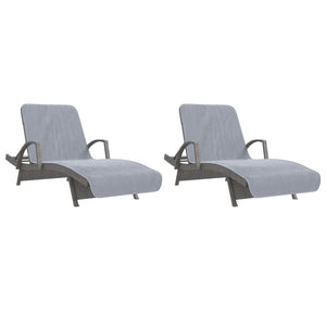 2er-Set Strandtücher Grau 75x200 cm