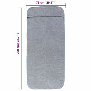 2er-Set Strandtücher Grau 75x200 cm