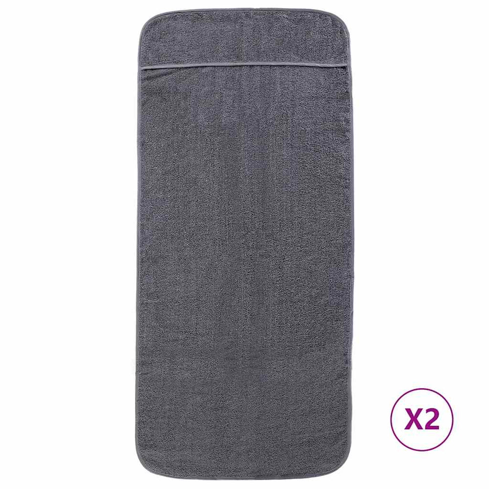 Anthrazit Strandtücher 2er Set 60x135cm