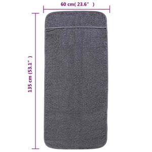 Anthrazit Strandtücher 2er Set 60x135cm