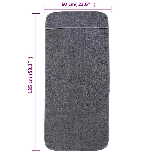 Anthrazit Strandtücher 2er Set 60x135cm