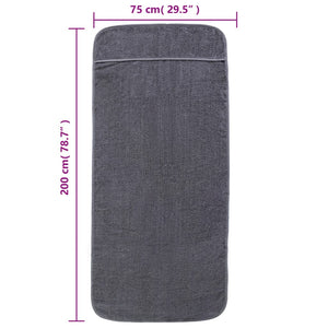 Anthrazit Strandtücher 2er Set 75x200 cm