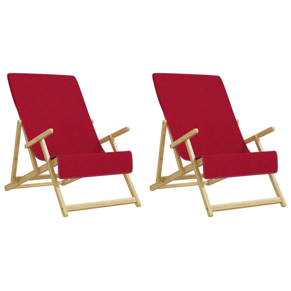 Burgunder Strandtücher 2er-Set, 60x135 cm