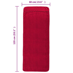 Burgunder Strandtücher 2er-Set, 60x135 cm