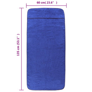 2er-Set Strandtücher Königsblau 60x135 cm