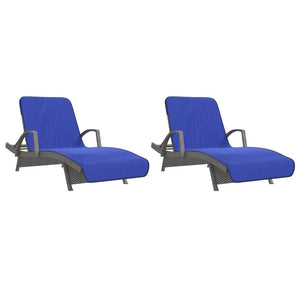 2er-Set Königsblaue Strandtücher 75x200 cm