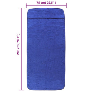 2er-Set Königsblaue Strandtücher 75x200 cm