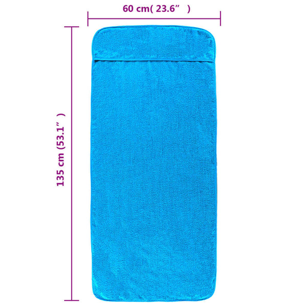 2er-Set Türkise Strandtücher 60x135 cm