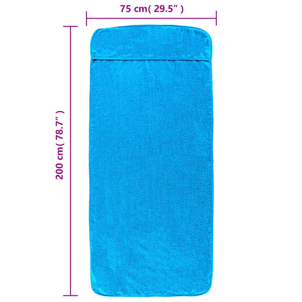 Türkise Strandtücher 2er Set, 75x200 cm