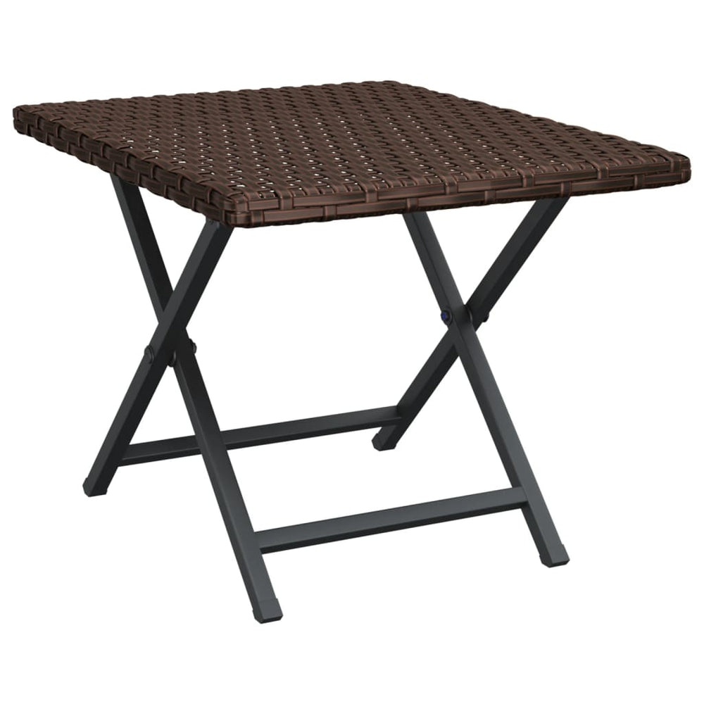 Klapptisch Braun Poly Rattan 45x35 cm