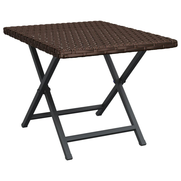 Klapptisch Braun Poly Rattan 45x35 cm