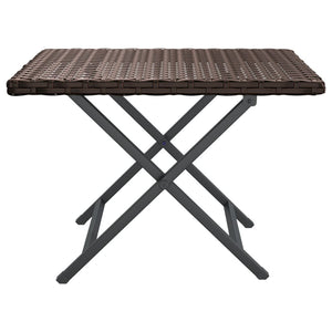 Klapptisch Braun Poly Rattan 45x35 cm