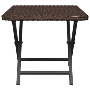 Klapptisch Braun Poly Rattan 45x35 cm