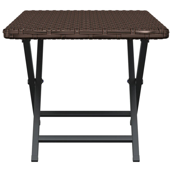 Klapptisch Braun Poly Rattan 45x35 cm