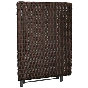 Klapptisch Braun Poly Rattan 45x35 cm