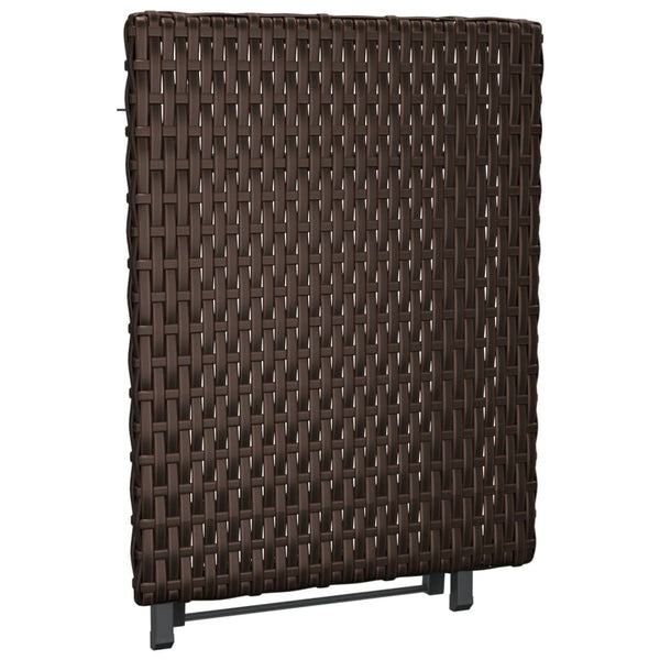 Klapptisch Braun Poly Rattan 45x35 cm