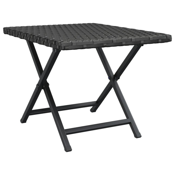 Klapptisch Schwarz Poly Rattan 45x35 cm