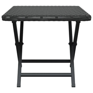 Klapptisch Schwarz Poly Rattan 45x35 cm