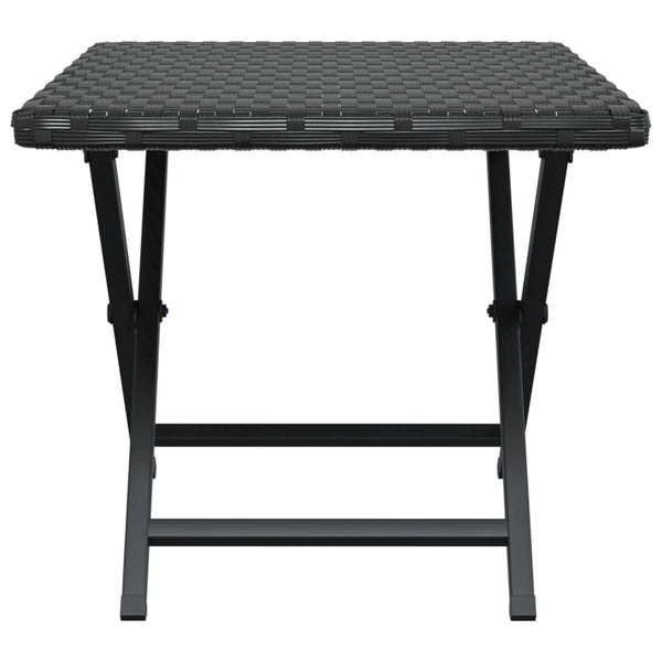 Klapptisch Schwarz Poly Rattan 45x35 cm