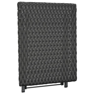 Klapptisch Schwarz Poly Rattan 45x35 cm