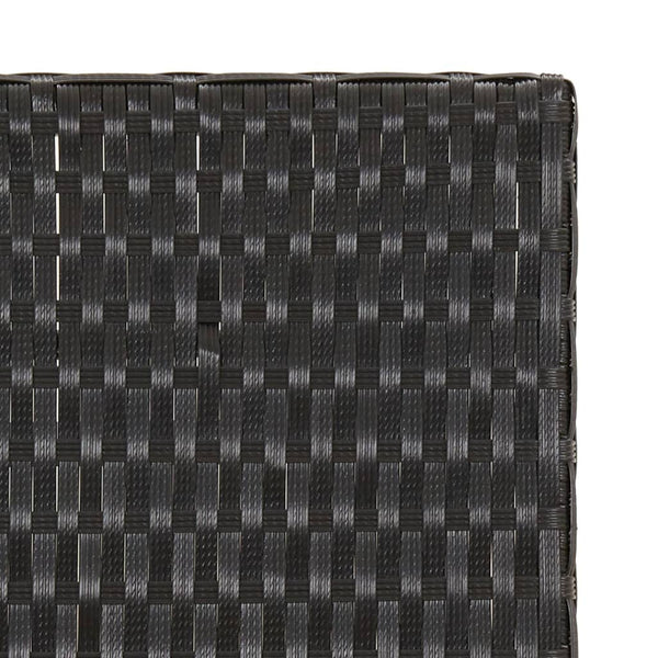 Klapptisch Schwarz Poly Rattan 45x35 cm