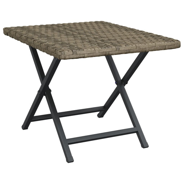 Klapptisch Grau Poly Rattan 45x35 cm