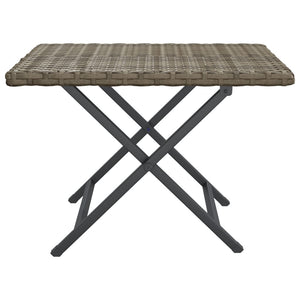 Klapptisch Grau Poly Rattan 45x35 cm