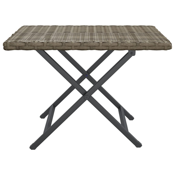 Klapptisch Grau Poly Rattan 45x35 cm