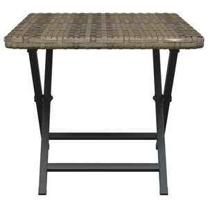 Klapptisch Grau Poly Rattan 45x35 cm