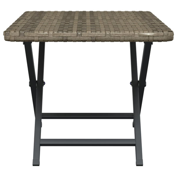 Klapptisch Grau Poly Rattan 45x35 cm