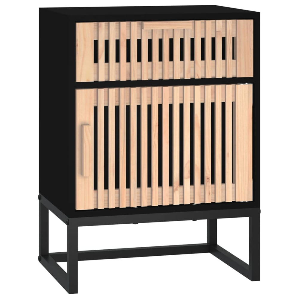 vidaXL Nightstand Black 40x30x55.5 cm Engineered Wood & Iron