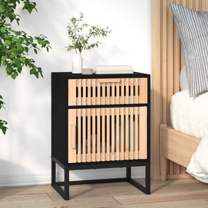 Nachttische 2er Set Schwarz 40x30x55,5 cm