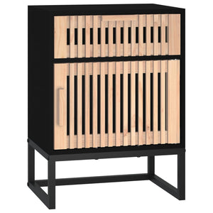Nachttische 2er Set Schwarz 40x30x55,5 cm