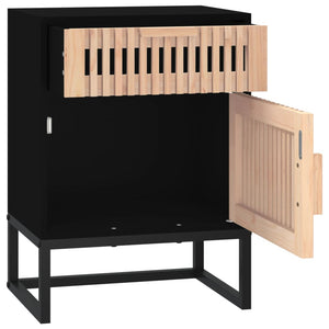 Nachttische 2er Set Schwarz 40x30x55,5 cm