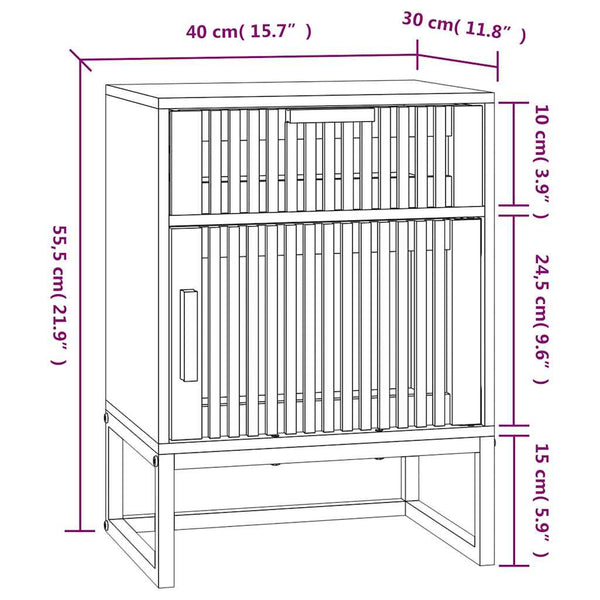 Nachttische 2er Set Holz & Eisen