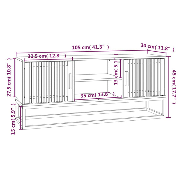 Schwarzer TV-Schrank 105 cm