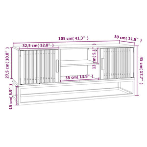 TV-Schrank Holz und Eisen 105 cm