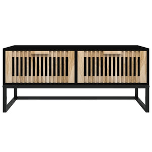 Schwarzer Couchtisch 80x40 cm