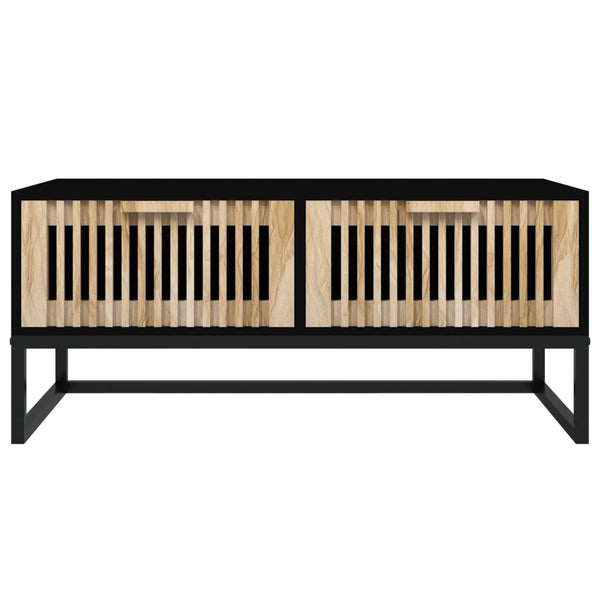 Schwarzer Couchtisch 80x40 cm